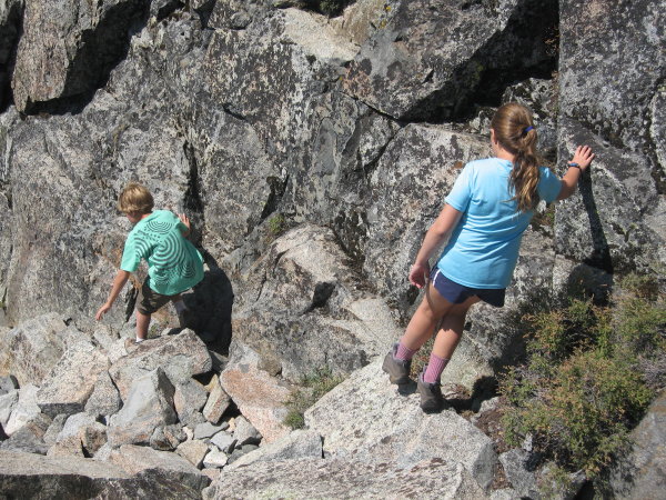 Chase and Taira practice their scrambling skills