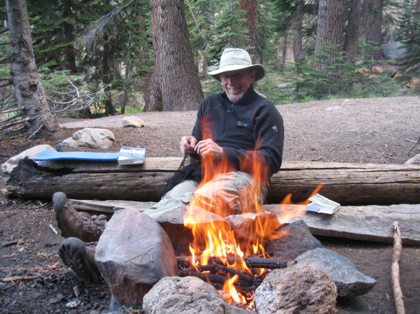Steve enjoying the campfire