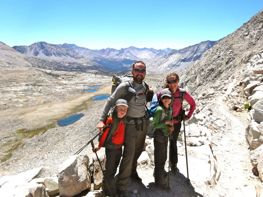 Mike Ramirez with his wife and two kids, ages 7 and 9 on the John Muir Trail (Photo: Mike Ramirez, with permission)