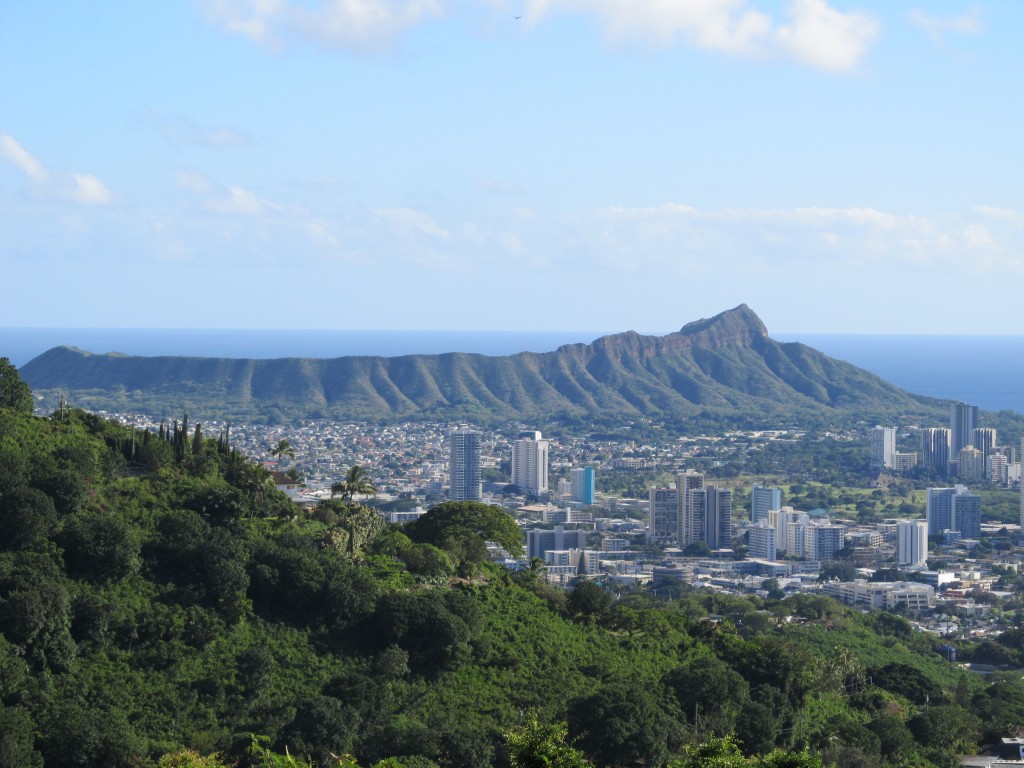 View of Diamond Head from Tantalus Drive