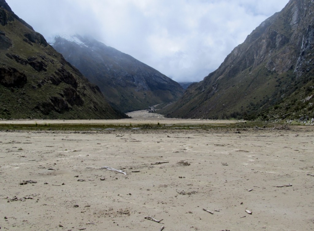 The landscape has been permanently rearranged after a massive landslide in Feb 2012 took out the Lake Jatuncocha, which is now a large, sandy plain