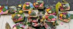 Colorful flower Offerings in Bali