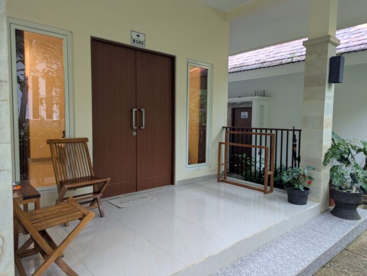 Outside of room with porch